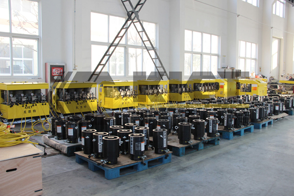 變頻同步頂升液壓系統(tǒng)和雙作用機(jī)械自鎖液壓千斤頂